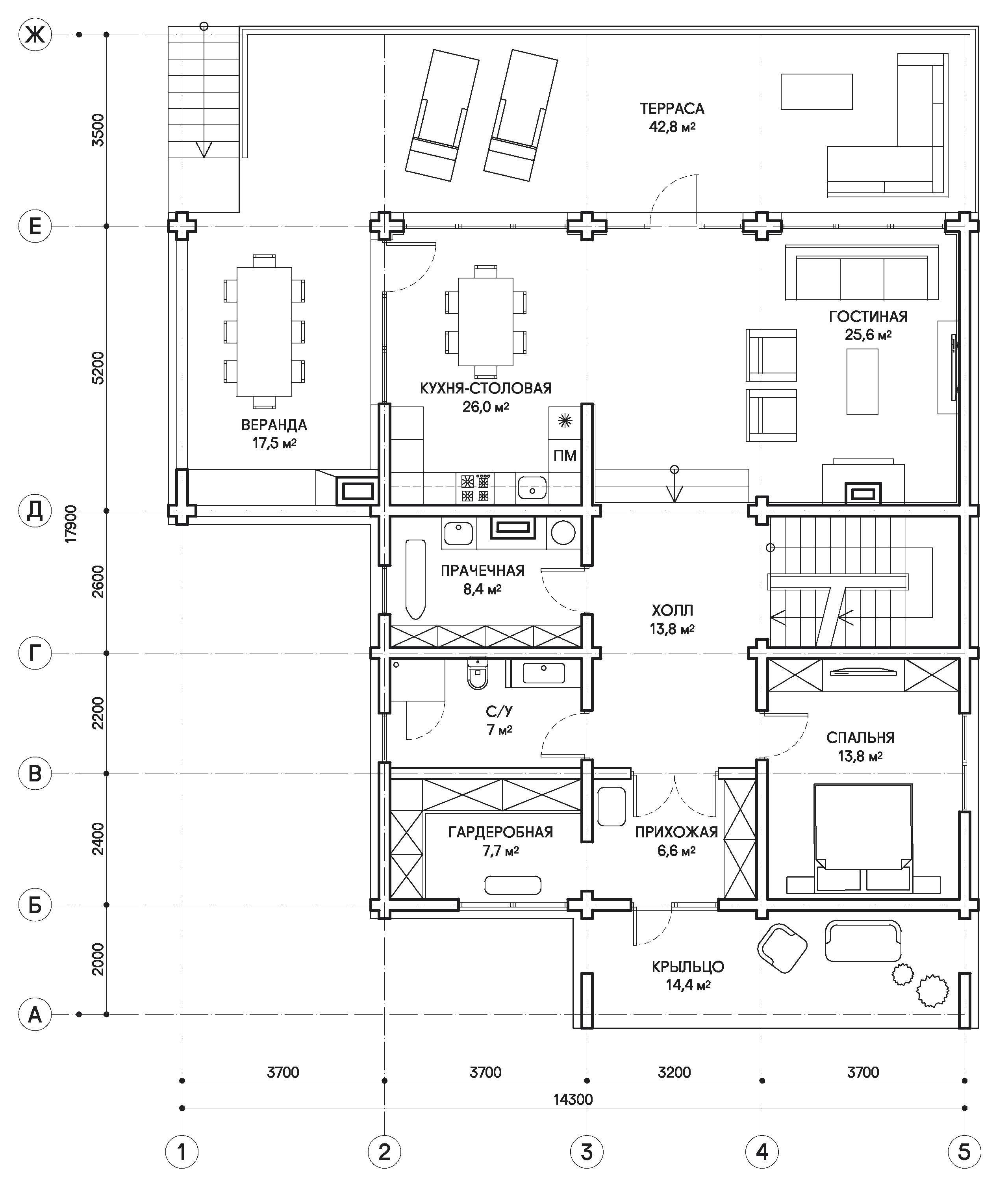Elvira Wooden House floor plan 1