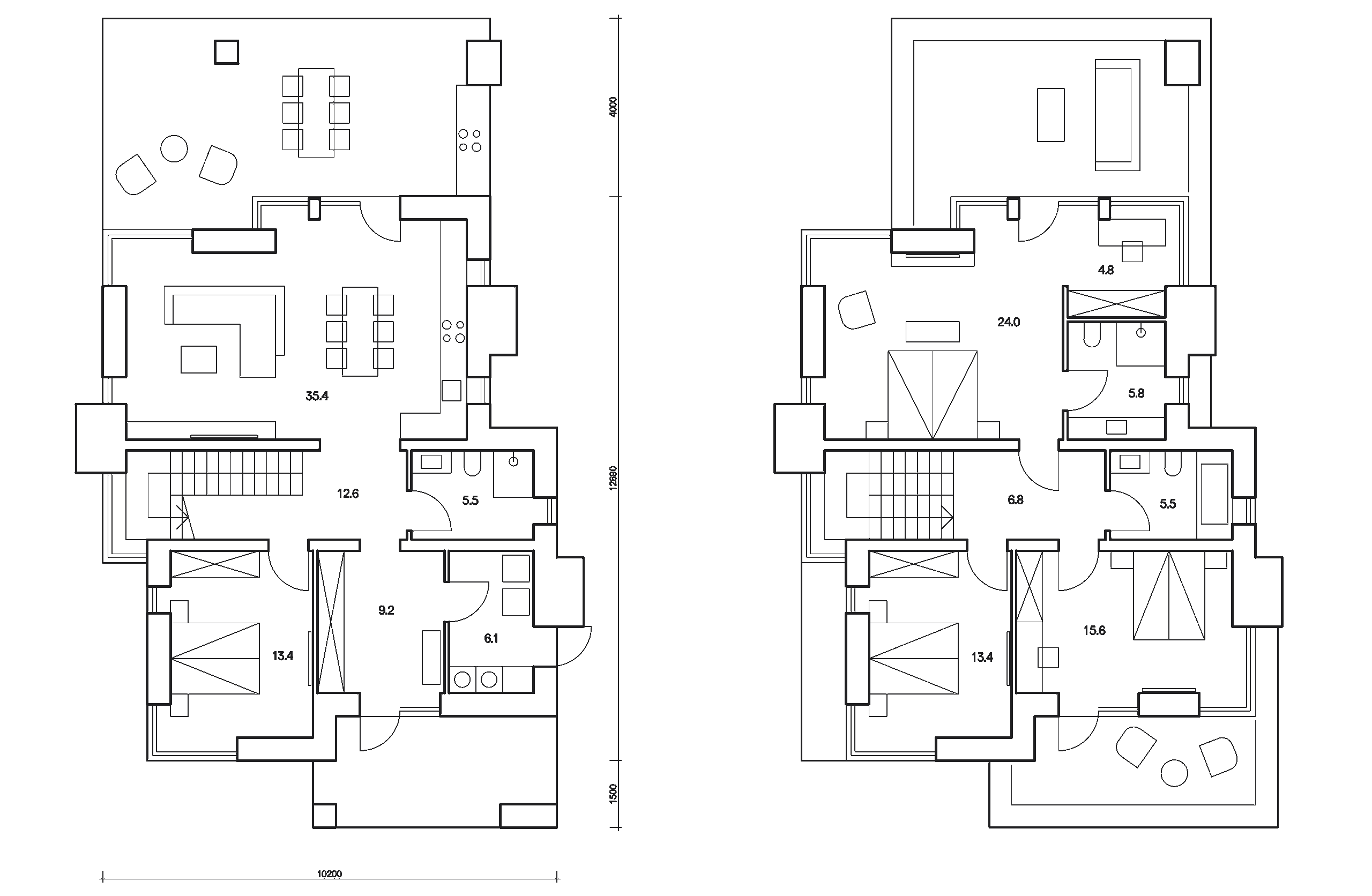 Modern House AS-158 floor plan