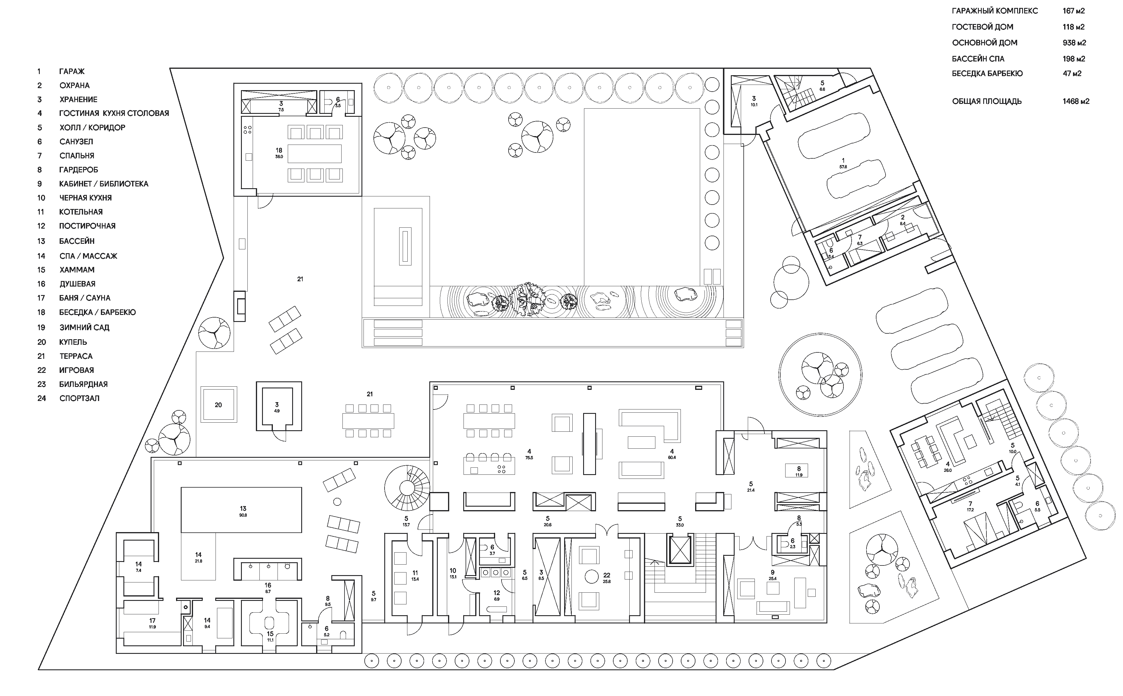 Villa Vostok floor plan 1